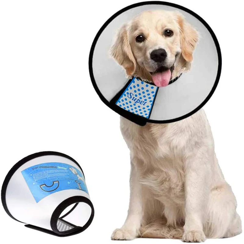 Supet Collier Conique pour Chien – Réhabilitation Ajustable Après Chirurgie, Confort et Protection