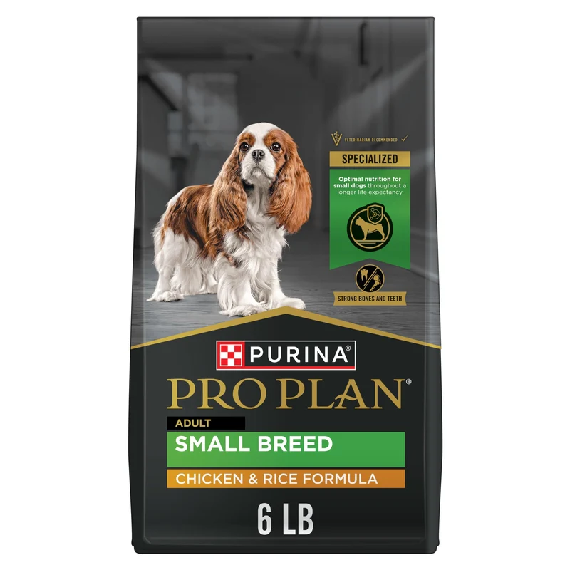 Purina Pro Plan Petite Race – Croquettes Chien Petit au Poulet et Riz avec Probiotiques Vivants Garantis, Sac 6 lb