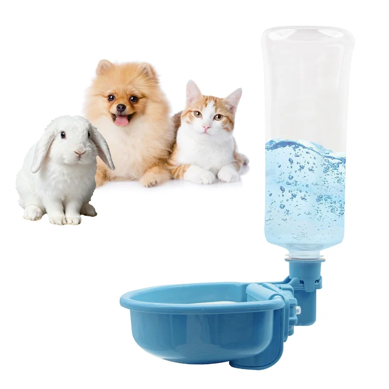 Vannon Bouteille d'Eau pour Animaux 23oz — Gravité, Anti-Débordement, Sans BPA, Bleu