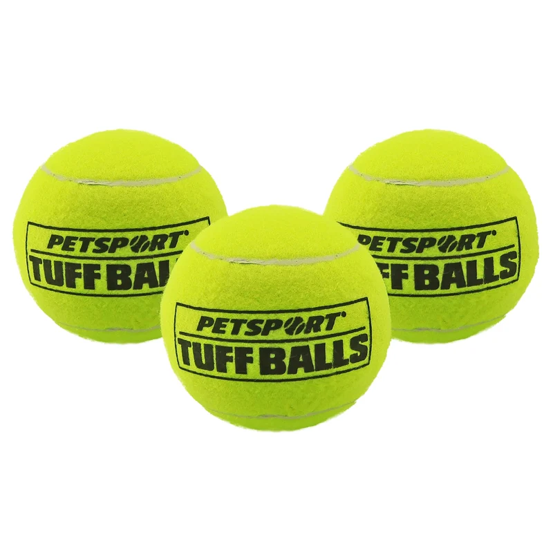 PetSport USA Boules Tuff Géantes 4-pouces pour Grands Chiens – Lot de 3, Sans Toxines, Durable et Robuste