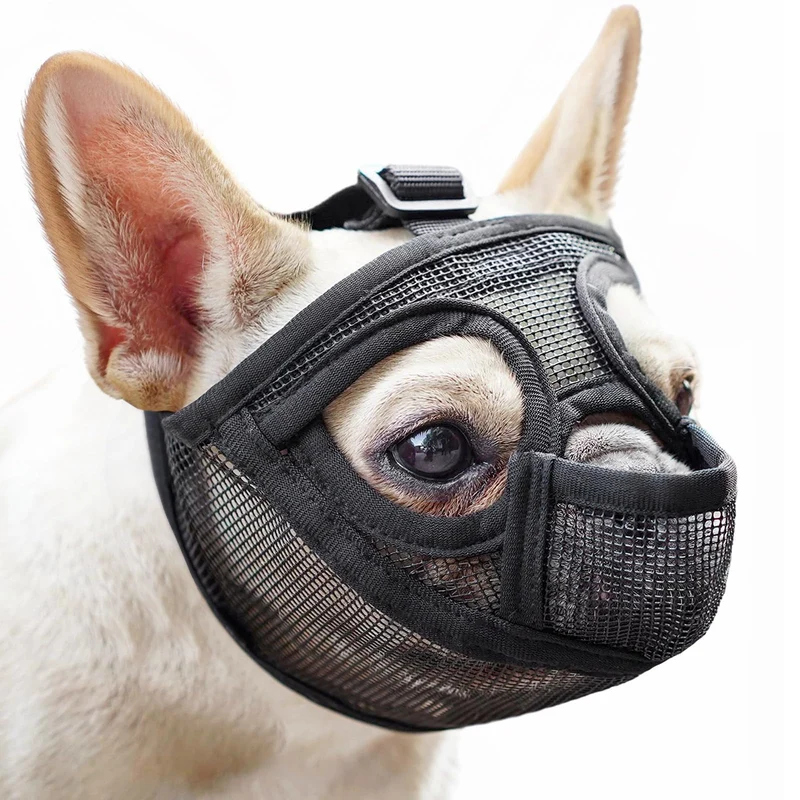 Mayerzon Muzzle pour Chien à Museau Court – Design Pant Complet et Mesh Doux