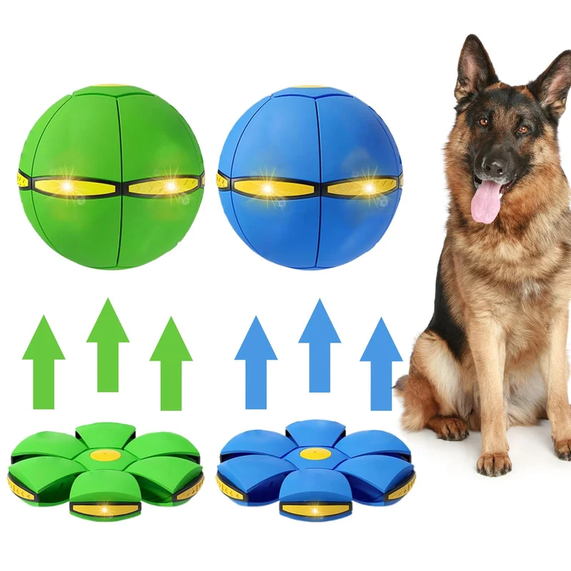 BADWALT – Disque Volant pour Chien 2 Pièces avec Lumières | Jouet Extérieur