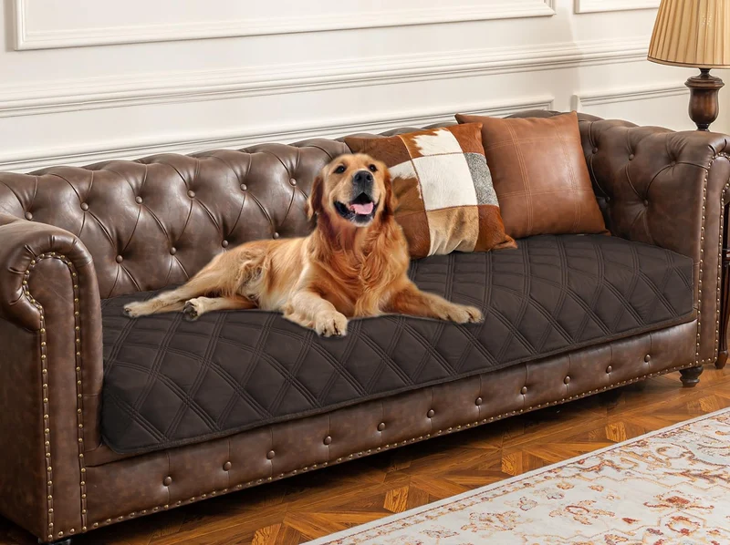 Ameritex Housse Imperméable pour Lit et Canapé — Couverture Animaux Anti-Glisse