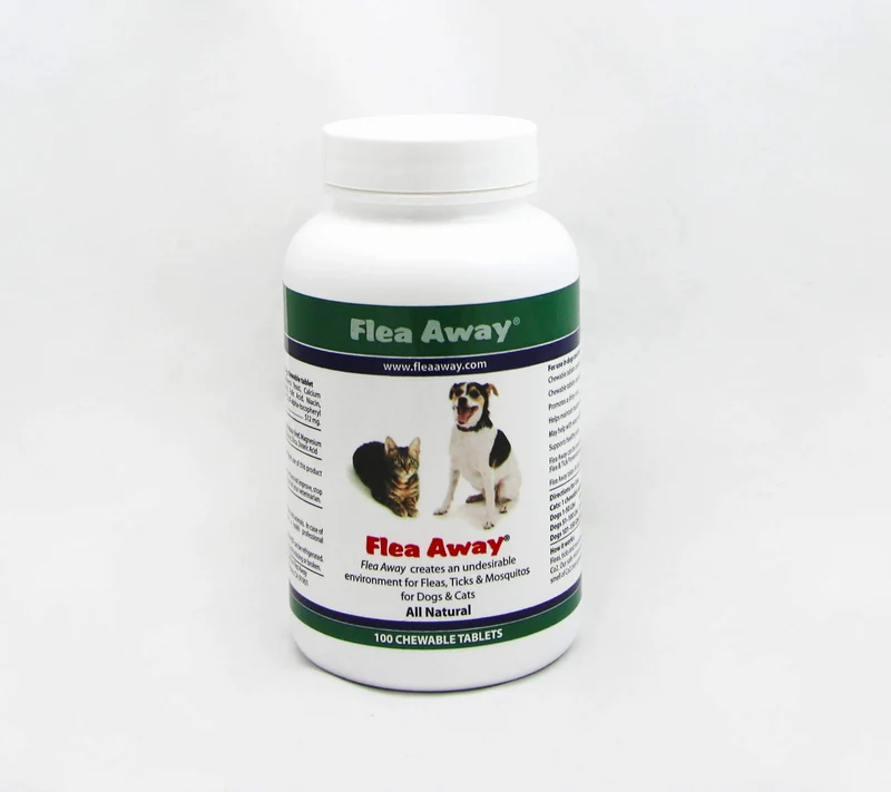 Flea Away – Supplément naturel pour chiens et chats, prévention parasites