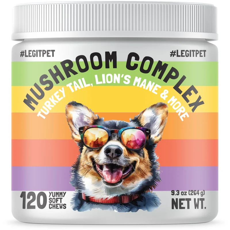 LEGITPET Complexe Champignons pour Chiens — Reishi et Shiitake, Soutien Immunitaire et Digestion