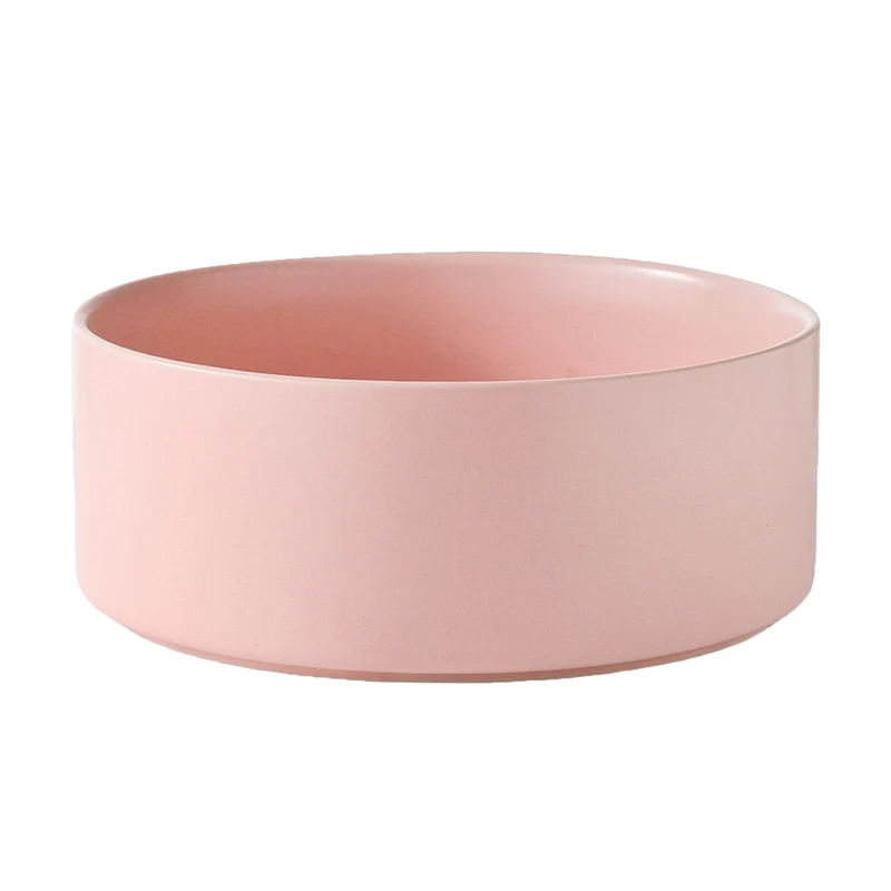 Welloyed bol chien en céramique 8 pouces – 70 oz pour moyennes et grandes races, rose, antidérapant, lave-vaisselle