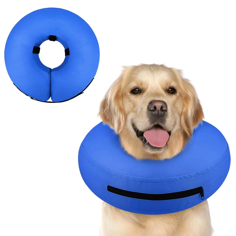 Supet Cône gonflable pour chiens — Empêcher le léchage et favoriser le rétablissement
