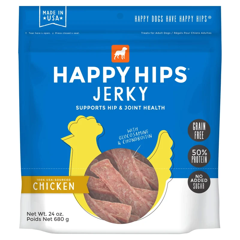 Friandises Happy Hips au Poulet pour Chiens — Sans Céréales, Fabriqué aux États-Unis