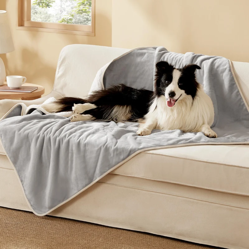 Bedsure Couverture Chien Imperméable XL 50x60 – Sherpa Doux, Protège Canapé, Lavable