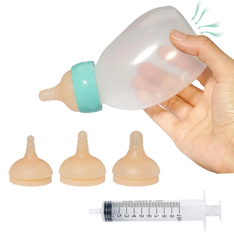 Doggiema Biberon d’Alimentation pour Chiots – Tétines en Silicone et Seringues | Dongdong pet