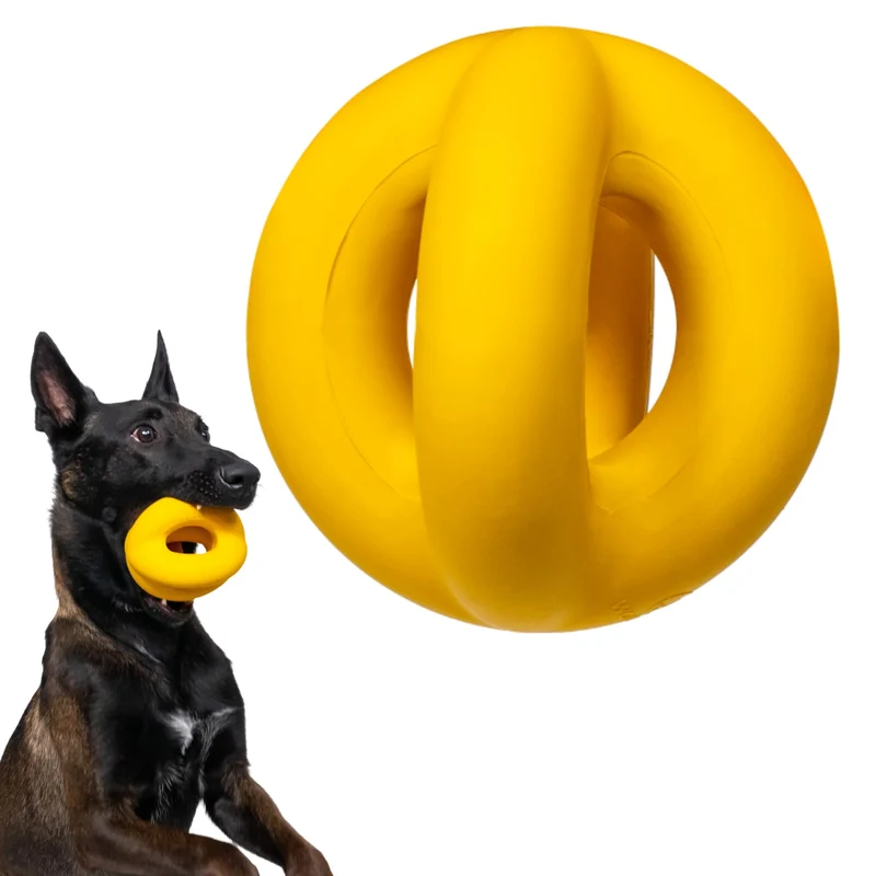 WoofBite Balle Indestructible pour Chiens – 4 pouces, Garantie à Vie