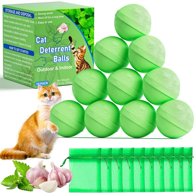 Mimo Style Dissuasion Chats Extérieur Menthe — Balles parfumées, 6 mois