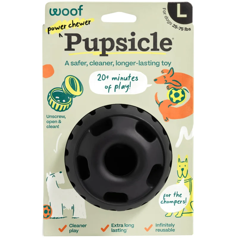 WOOF Power Chewer Pupsicle – Jouet Durable pour Chiens Agressifs (25–75 lb) – Nettoyage Facile
