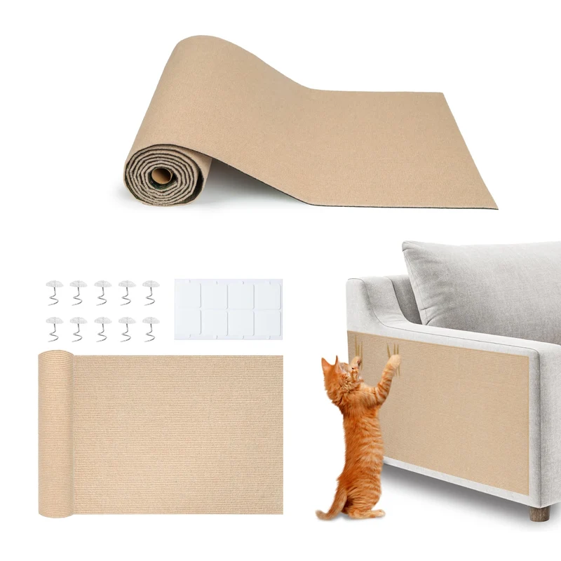 Best Pet Supplies Catify Grattoir pour Chats – Jouets Interactifs et Accessoires, Protège-Meubles, Jeu Intérieur Durable – Beige 78,7 x 15,8 cm