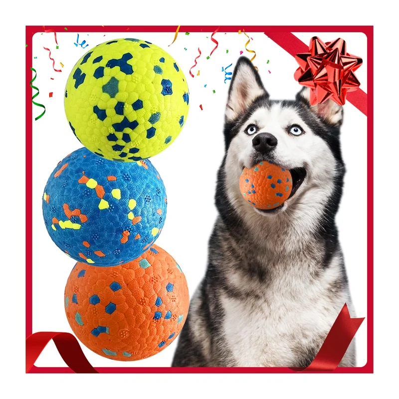 Mankoda Balles pour Chiens – Balles Tennis Durables 3'' pour Mâcheurs Aggressifs (Pack de 3)