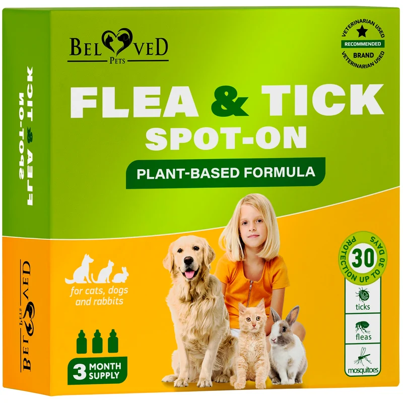 Protection naturelle contre les puces et tiques pour petits chiens, chats et lapins | Beloved Pets GreenFort Neo Spot-On