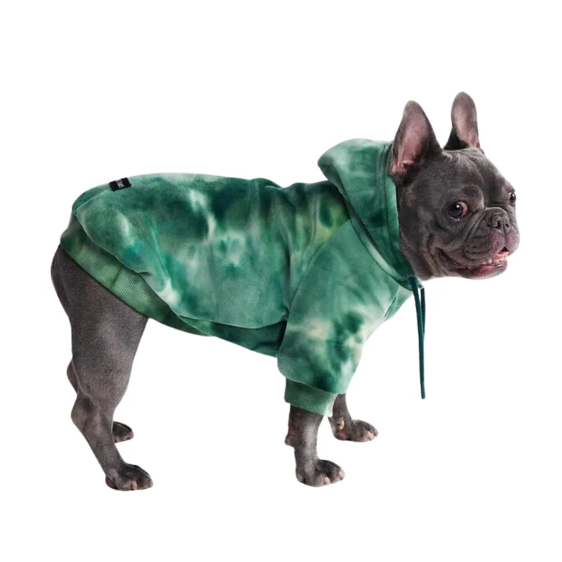 Spark Paws Hoodie pour chien – Pull douillet et ajusté | Veste d’hiver Vert Skydye, Taille L