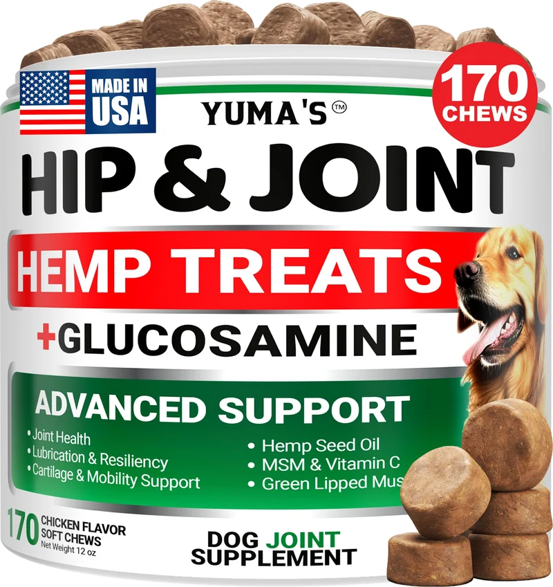 YUMA'S Friandises Chanvre pour Hanches et Articulations – Mobilité canine et Santé des Articulations