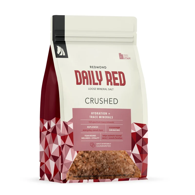 REDMOND Daily Red – Minéraux en vrac pour chevaux, sel minéral et électrolytes