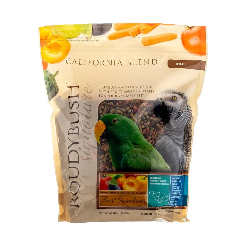 RoudyBush California Blend Pellets pour Oiseaux – Alimentation Nutritive et Déchets Réduits (44 oz)