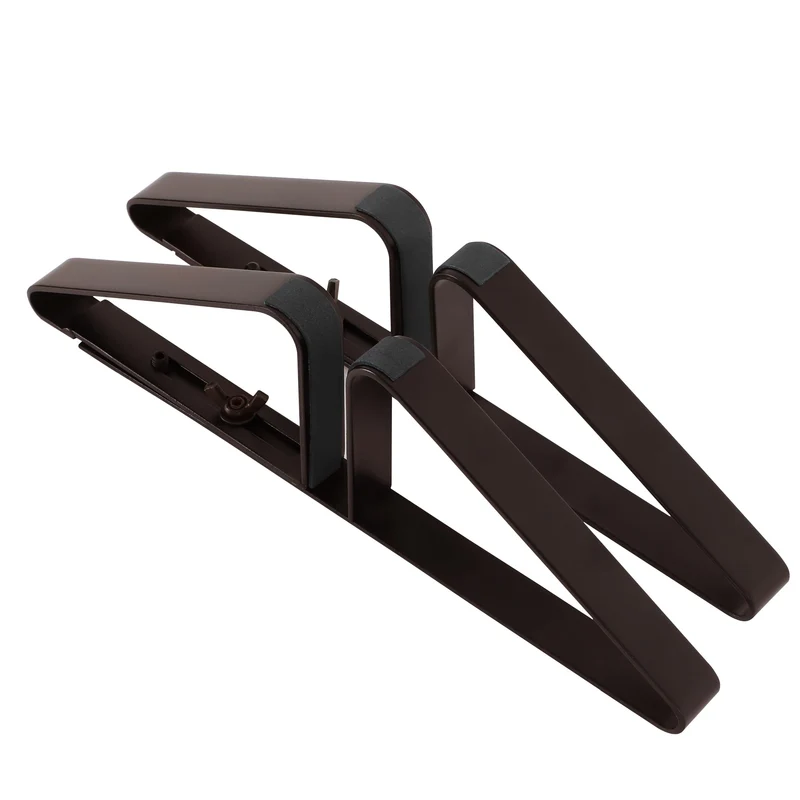 PUPETPO Pieds de Soutien pour Barrière Animaux – Version Mise à Jour, Métal, Lot de 2, Large, Marron