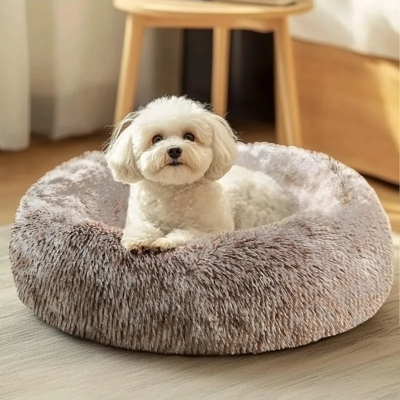 JOLLYVOGUE Coussin Beignet pour Chien et Chat – Confort Douillet (20 pouces)