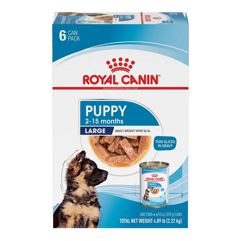 ROYAL CANIN Size Health Nutrition Large Puppy – Morceaux fins en sauce, 13 oz (lot de 6)