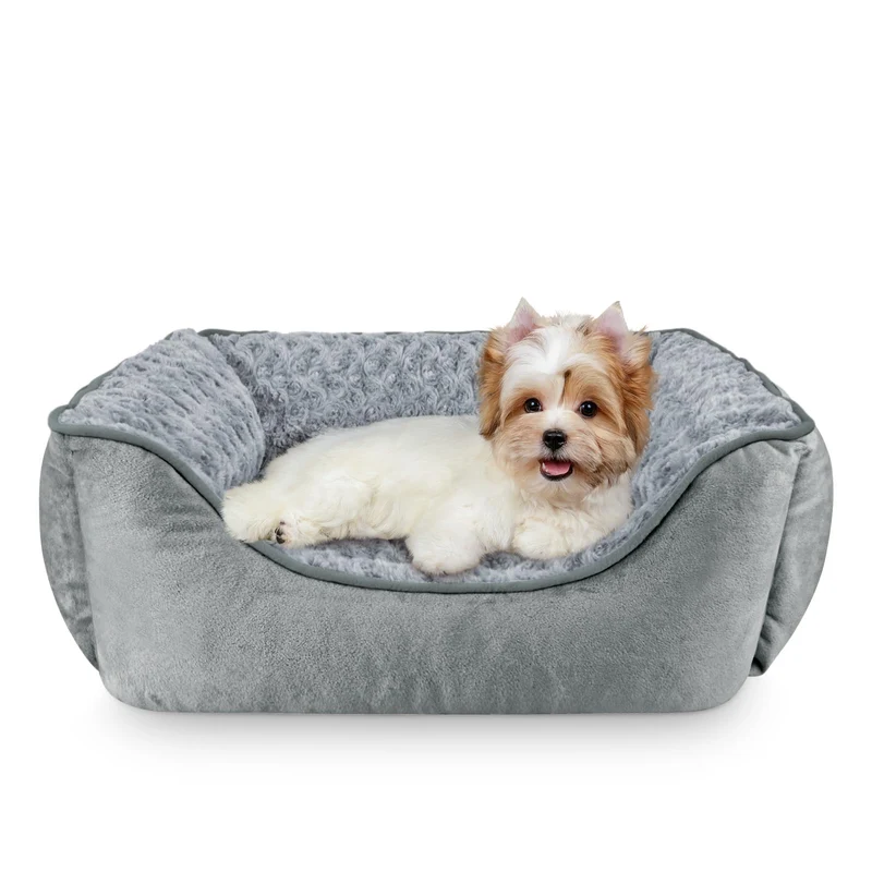 JOEJOY Lit Rectangulaire pour Chiens — Canapé Orthopédique Lavable et Anti-Dérapant