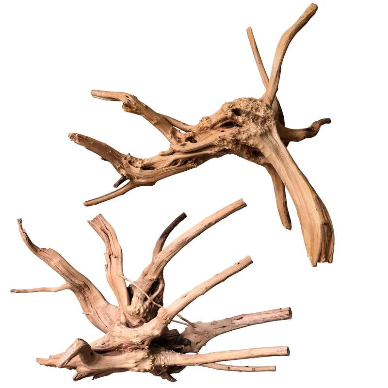 majoywoo - Bois Spider Naturel 11-14 pouces (2 pièces) – Déco Aquarium & Terrarium