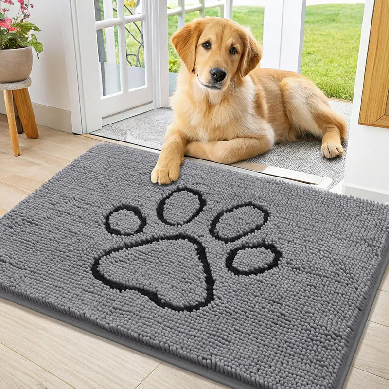 Smiry Tapis d’entrée pour chien – Absorbant, Antidérapant, Lavable 36x24
