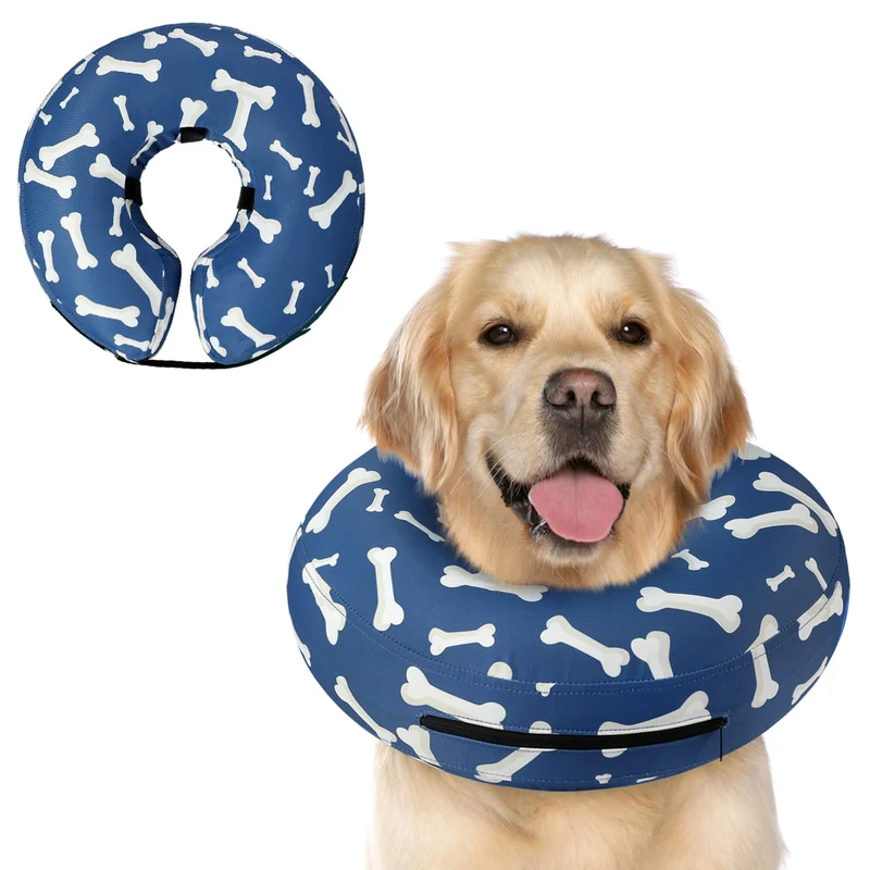 Supet Collier Donut Gonflable pour Chien – Confort post-opération et Sécurité