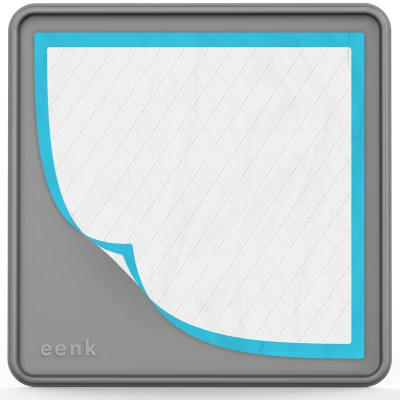 eenk Plateau silicone pour chiens – Support tapis d’entraînement 25x25 cm, rebord élevé, anti-fuite
