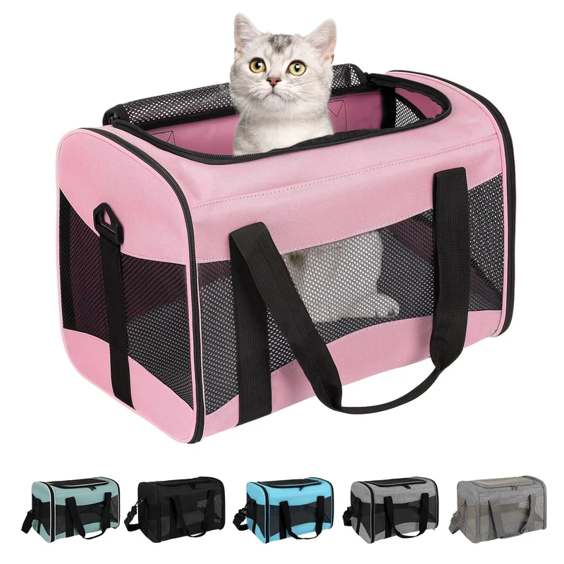 Top Tasta Porte-chat – Voyage Aérien Approuvé, Portable et Confortable (Petit, Rose)