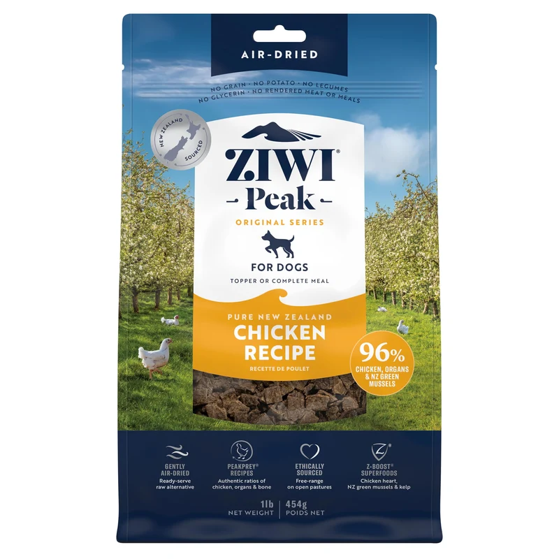 ZIWI Peak Alimentation pour Chien – Poulet, Haute Protéine, Sans Céréales, Ingrédients Limitées et Superaliments (16 oz)