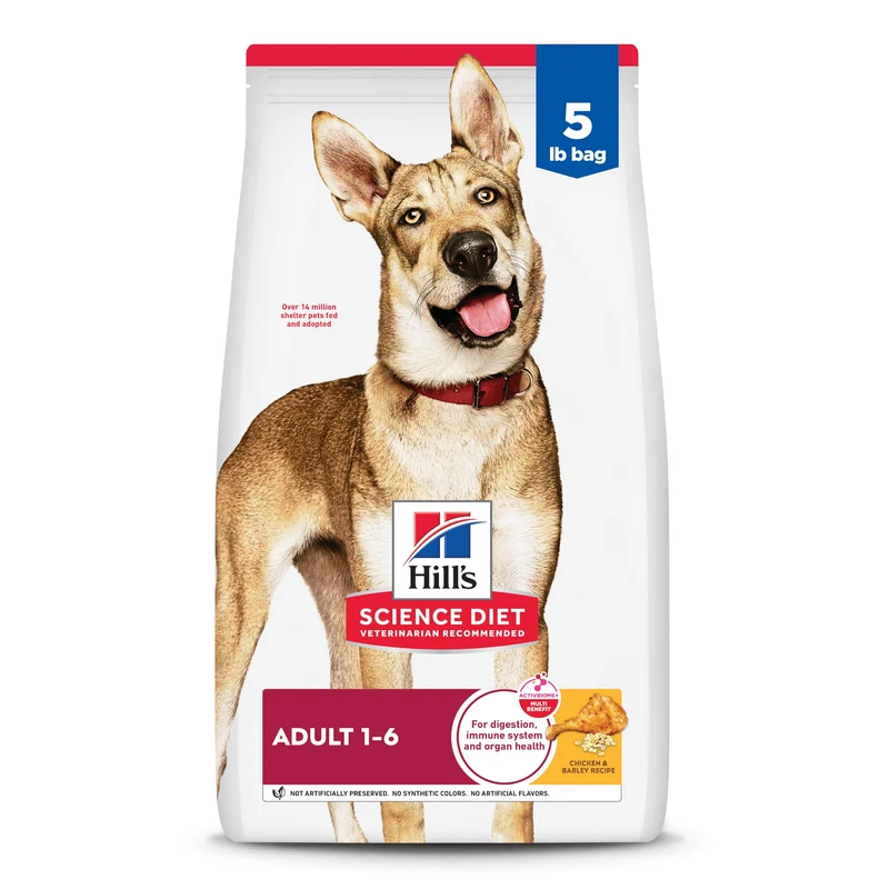 Hill's Science Diet Adult 1-6 – Croquettes Chien Poulet et Orge, Sac 5 lb