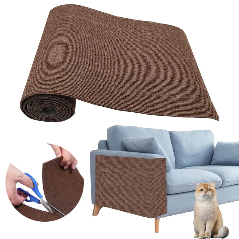 SREBAY Tapis Protecteur pour Canapé Anti-Griffe - Adhésif et DIY, Marron 78,7x15,8 po
