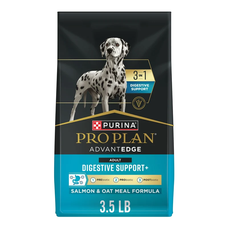 Purina Pro Plan AdvantEDGE Digestive Support Plus Saumon et Avoine – Croquettes Chien Adulte 3,5 lb