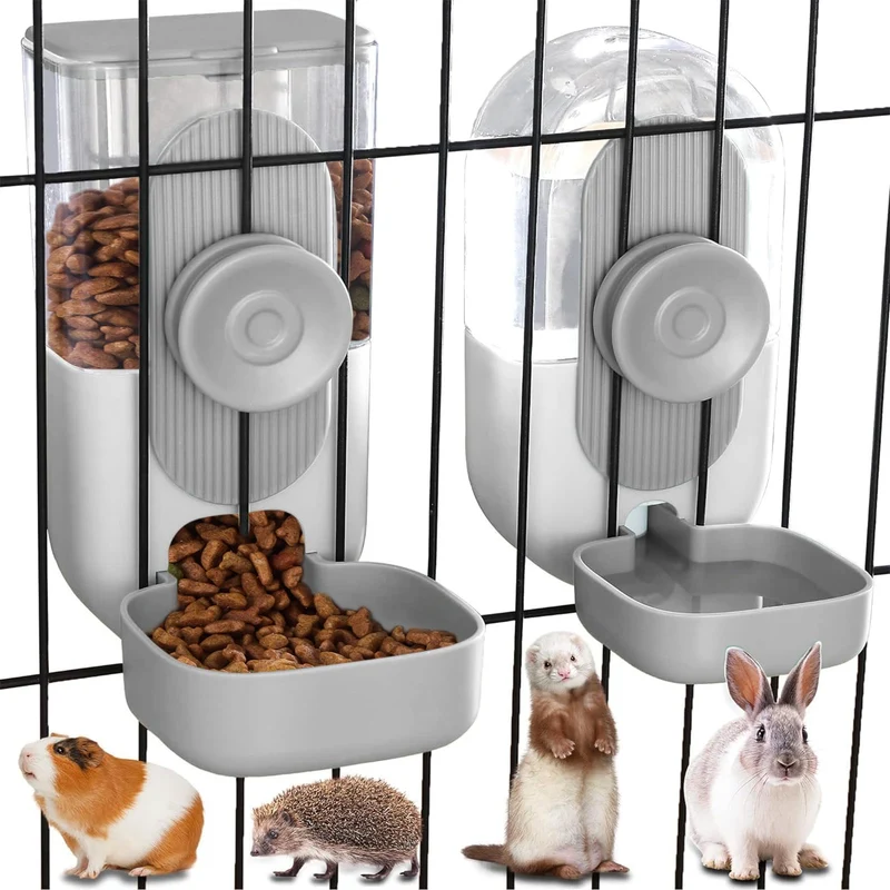 Kenond – Distributeur suspendu automatique de nourriture et d'eau 35 oz pour petits animaux