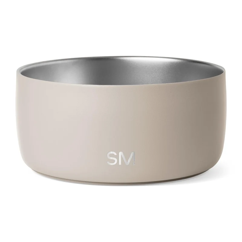 Simple Modern Bentley Bol d'Eau en Acier Inoxydable 64oz – Almond Birch | Chiens & Chats