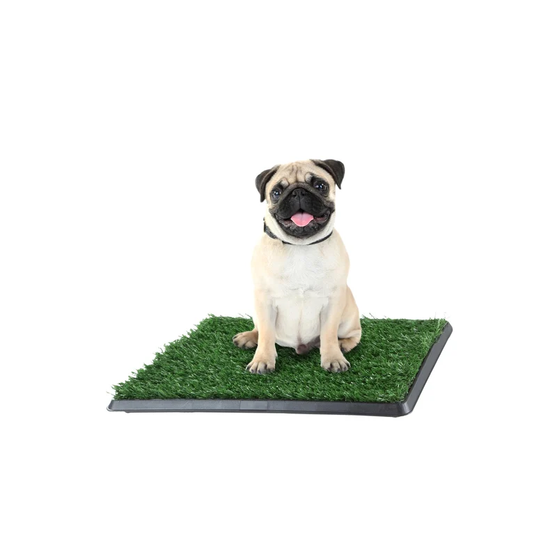 PETMAKER Tapis Gazon Artificiel 16x20 avec Plateau – Système Toilette Réutilisable pour Chiots