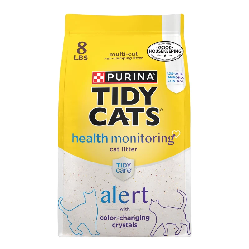 Purina Tidy Cats Tidy Care Alert Litière en Silice Non Agglomérante pour Surveillance de la Santé du Chat – 8 lb (Pack 1)