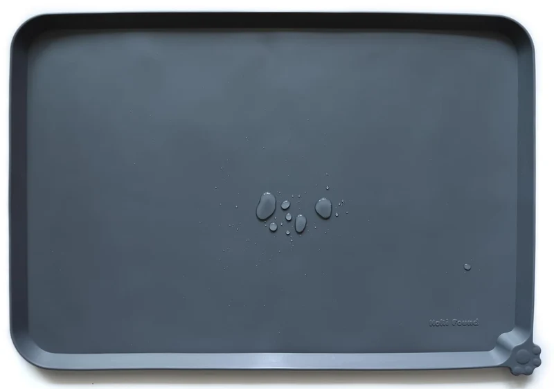 Hoki Found Grand Tapis Alimentaire Silicone – Anti-Glisse et Imperméable Gris