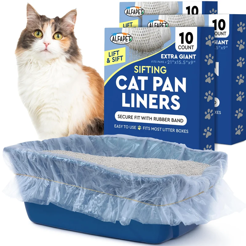 Alfapet Original Sacs de litière tamisants Extra-Grand – 30 pièces, Résistants, Étanches, Adaptés 40 x 38 pouces