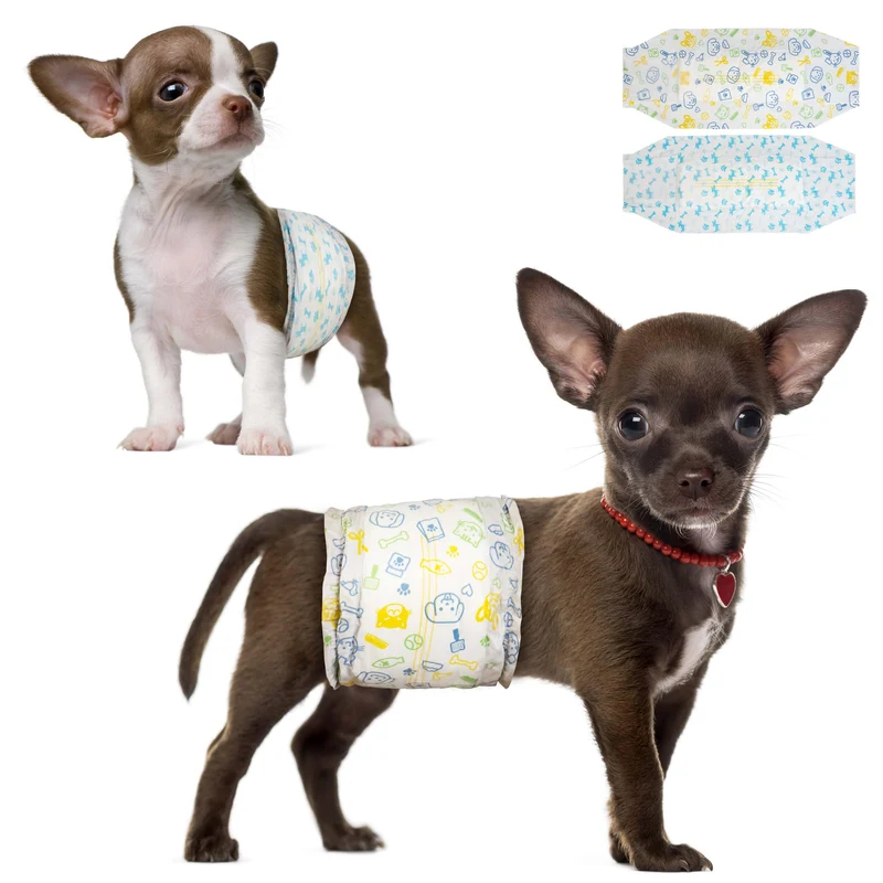 Dono Couches Jetables pour Chiens Mâles – Étanchéité 360°, Indicateur d’Humidité, XS, 48 pièces