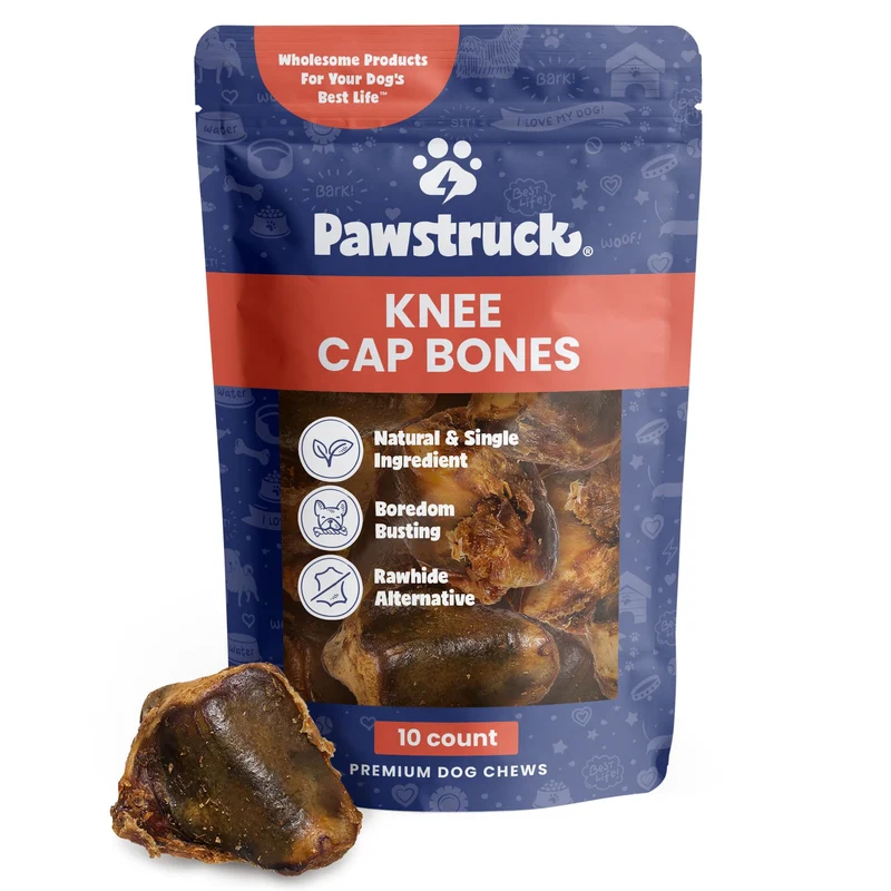 Pawstruck Os Rotule de Boeuf pour Chiens – Longue Durée, Sans Rawhide, Lot de 10