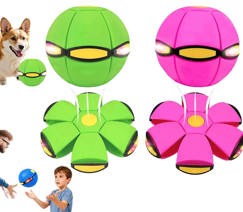 BADWALT 2 pièces Balle Magique Sautante – Forme Balle/Disque, Jeu Interactif Vert et Bleu
