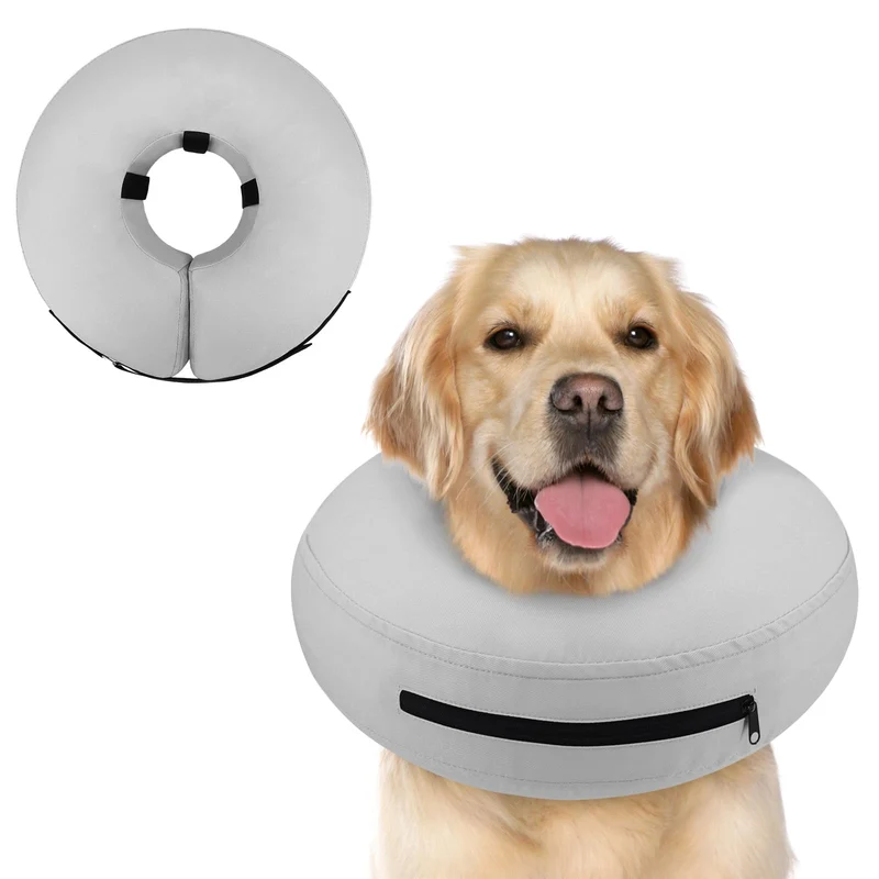 Supet Collier Gonflable pour Chien après Chirurgie – Donut Doux et Confortable