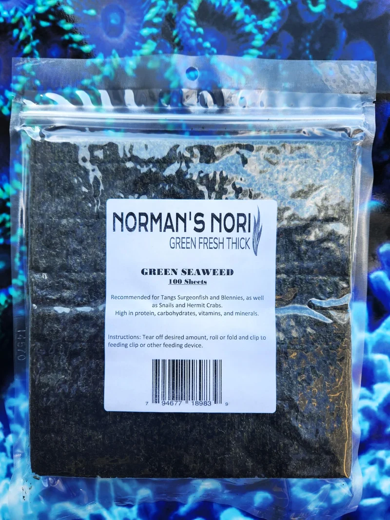 Norman's Nori – Feuilles d'algue verte 100 feuilles 4x7,5 pouces – Nutriments naturels et épaisseur supérieure