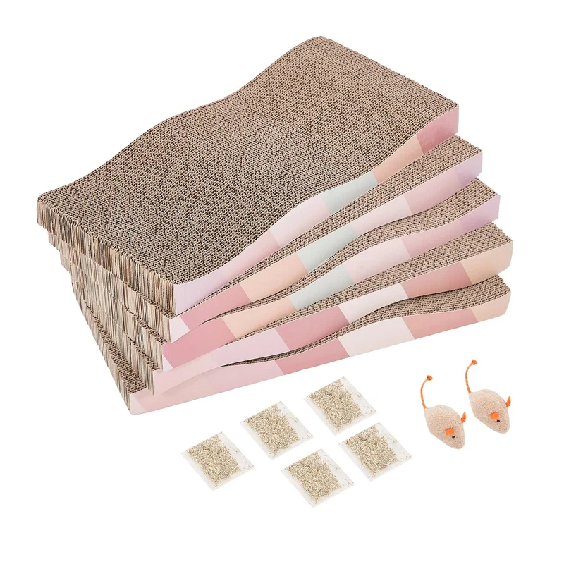 SIDAZON Tapis Griffade pour Chat Carton Réversible Grand – Eco et Catnip Inclus