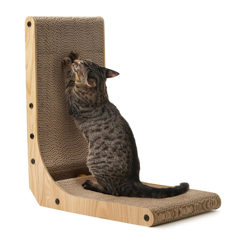 FUKUMARU Griffoir Chat Mur L – Panneau en Carton 18,7 po, Design Unique